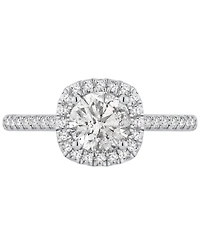 Gia Certified Diamond Halo Engagement Ring (1 ct. t.w.) in 14k White Gold