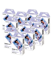 Fujifilm Instax Mini Soft Lavender Instant Print Film 10 Pack Bundle