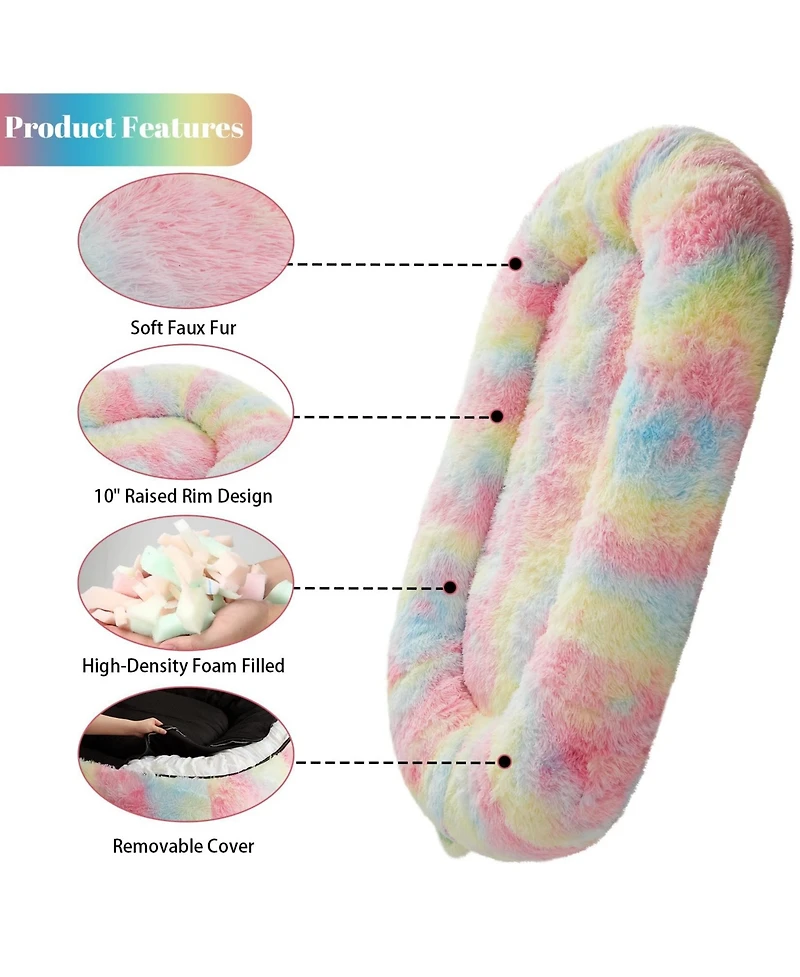 gaomon Human Size Dog Bed for Adult People,71"x43.3"x10" Large Dog Bed