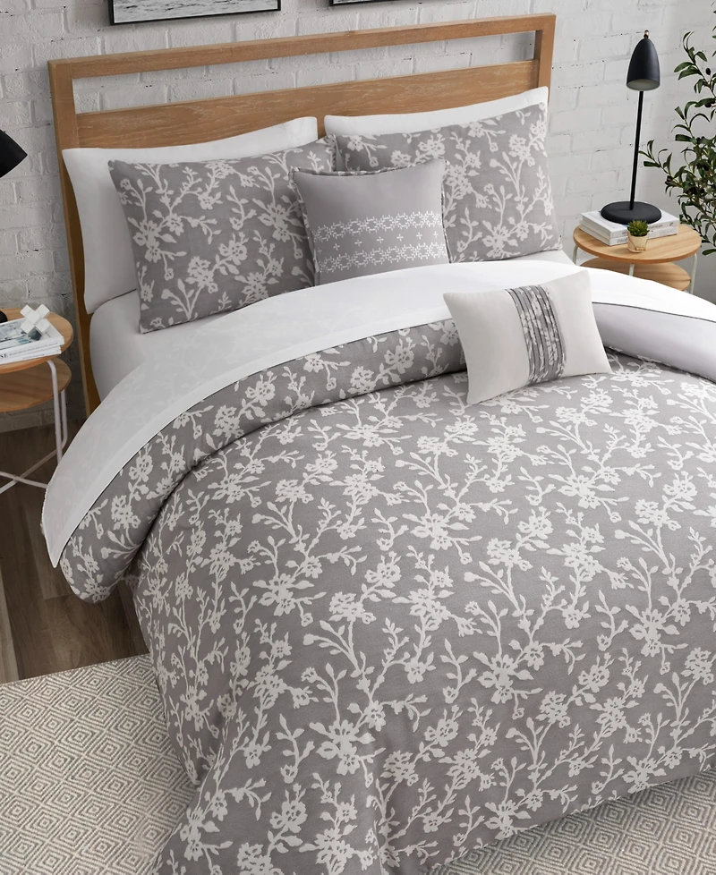 Lucky Brand Fiora Floral 5-Pc. Comforter Set, Full/Queen