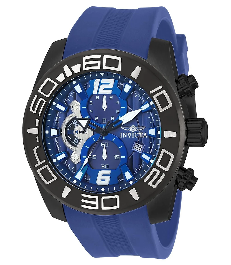 Invicta Men's 22812 Pro Diver Quartz 3 Hand Blue Dial Watch