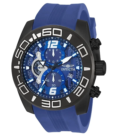 Invicta Men's 22812 Pro Diver Quartz 3 Hand Blue Dial Watch