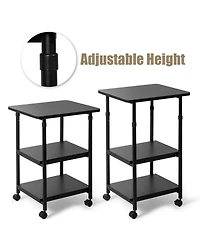 Gouun 3-tier Adjustable Printer Stand with 360° Swivel Casters