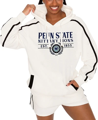Gameday Couture Women's Cream Penn State Nittany Lions Down, Set, Go Pullover Hoodie and Shorts Set