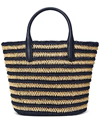Lauren Ralph Lauren Striped Straw Brie Tote Bag