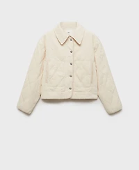 Mango Women's Quilted Corduroy Jacket