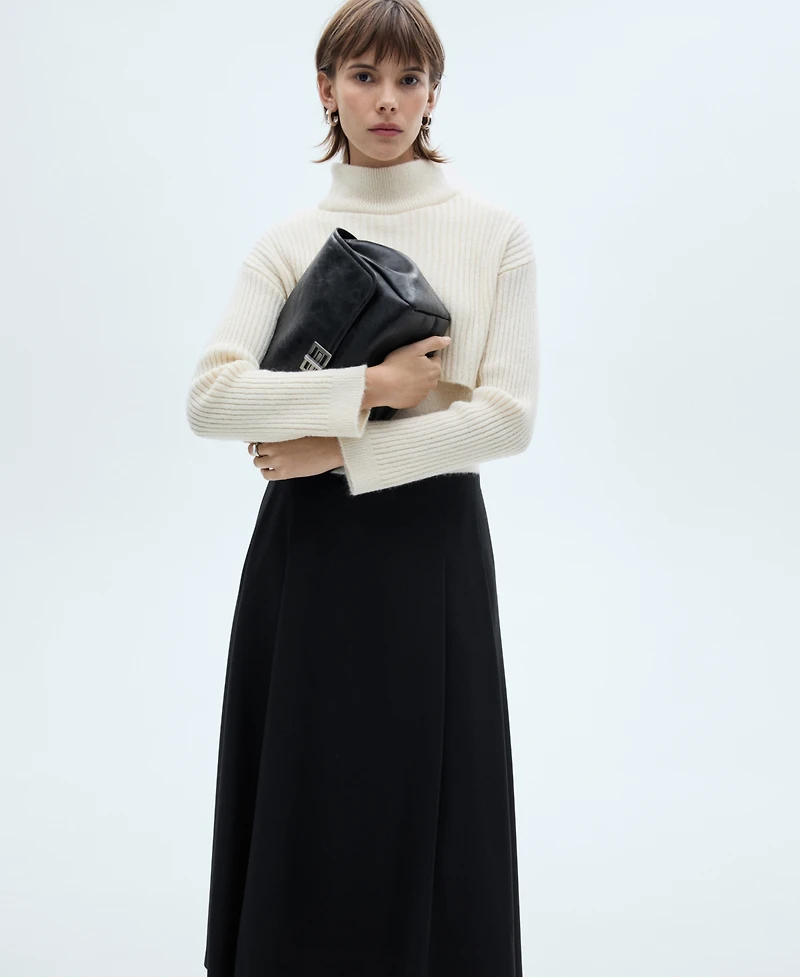 Mango Women's Long Flared Skirt