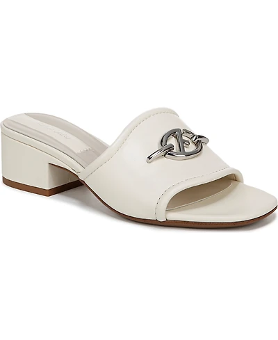 Franco Sarto Women's Noreen 2 Open Square Toe Block Heel Slide Sandals