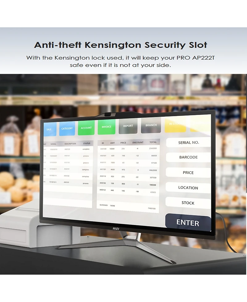 Msi Pro AP222T 21.5" Daily All-in-One Intel Pentium Gold G7400 4GB Ram Intel Uhd Graphics 128GB Ssd Storage Windows 11 Pro Fhd 60Hz
