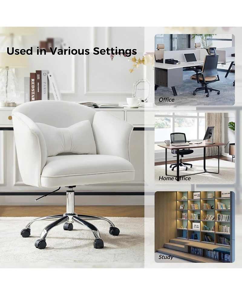 Hulala Home Samuel Modern Office Chair with Flared Arm