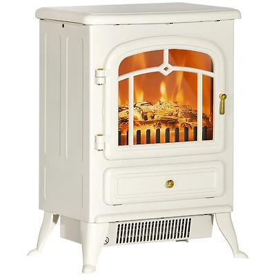 Homcom Electric Fireplace Heater with Realistic Led Flames