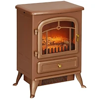 Homcom Electric Fireplace Heater with Realistic Led Flames