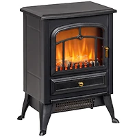Homcom Electric Fireplace Heater with Realistic Led Flames