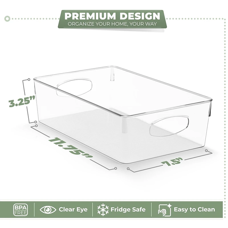 Sorbus 10 Pack Extra Large Clear Plastic Storage Bins with Handle