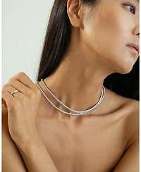 Sterling Silver Beatrice Tennis Necklace – Elegant Sparkle, Trending for Summer