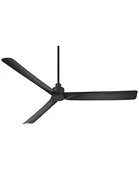 Casa Vieja 60" Sailplane Modern Indoor Outdoor Ceiling Fan 3 Blade Remote Control Matte Black Finish Bedroom Patio Damp Rated