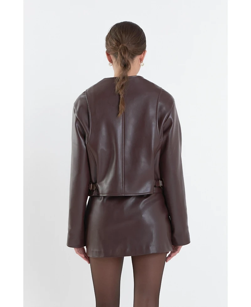 English Factory Women's Pu Jacket