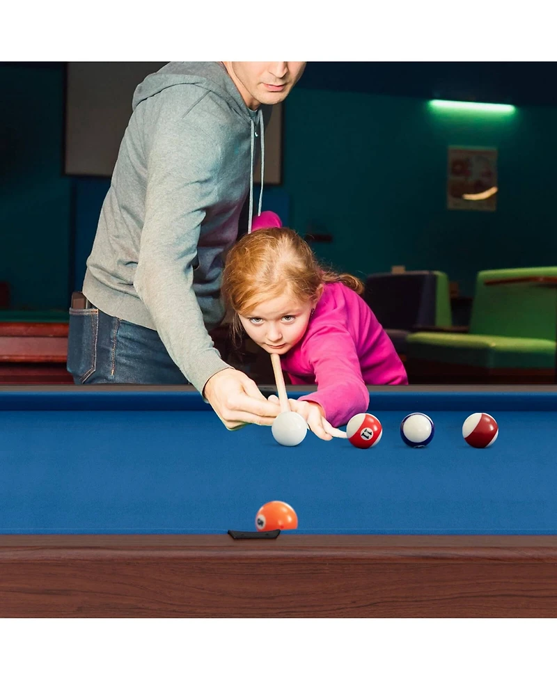 48" Pool Table for Kids & Adults with Full Set of Balls 2 Cue Sticks Chalks
