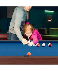 48" Pool Table for Kids & Adults with Full Set of Balls 2 Cue Sticks Chalks