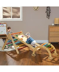 Qaba 5 in 1 Pikler Triangle Set for 18-48 Months, Multicolor