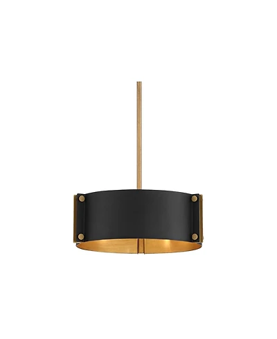 Possini Euro Design Arabela 14" Modern Industrial Pendant Chandelier Ceiling Light Fixture Dining Room Over Table Kitchen Island Foyer Drum Hanging 3-