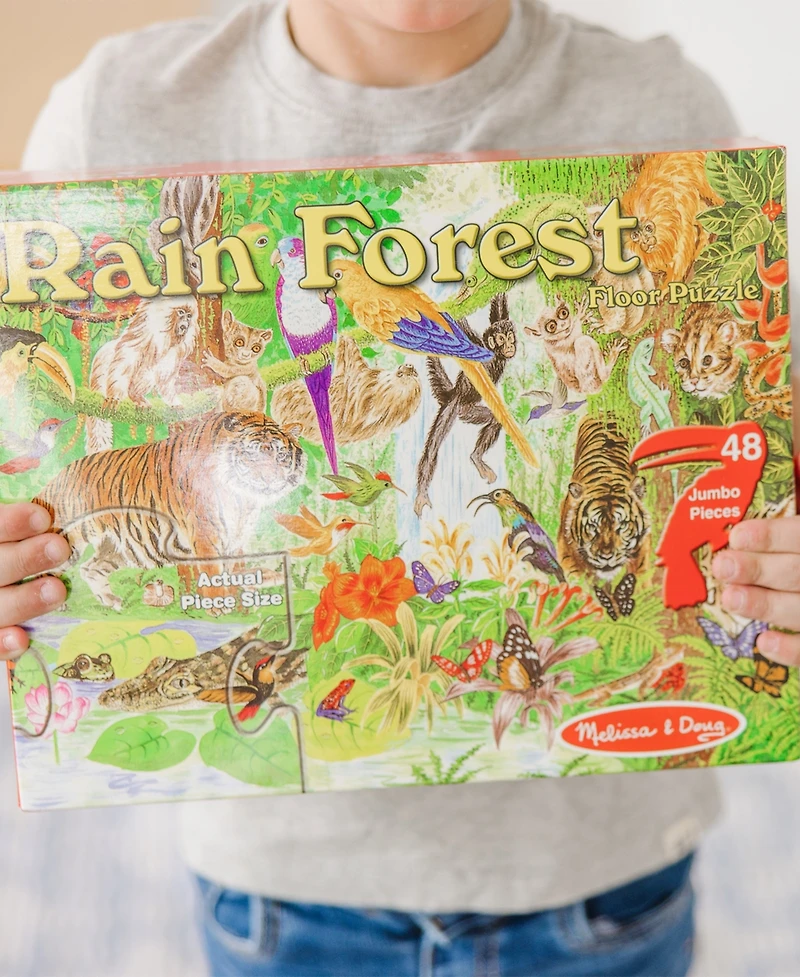 Melissa and Doug Rainforest Floor Puzzle, 48 Pieces