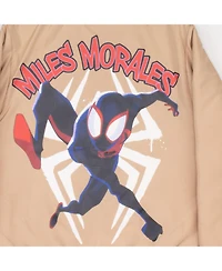 Marvel Boys Superheroes Bomber Jacket for Boys, Avengers, Spider-Man, Miles Morales, Spider Gwen