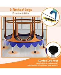 Gouun 64 Inch Kids Trampoline with Detachable Canopy and Safety Enclosure Net