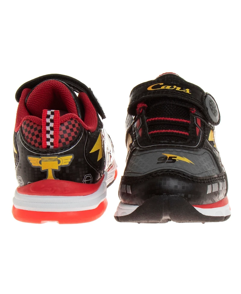Disney Toddler and Little Kids Pixar Cars Lightning McQueen Light Up Sneakers