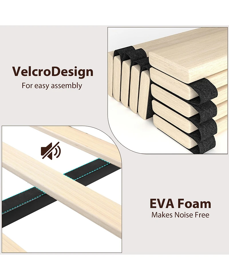 gaomon Queen Size Platform Bed Frame with Headboard