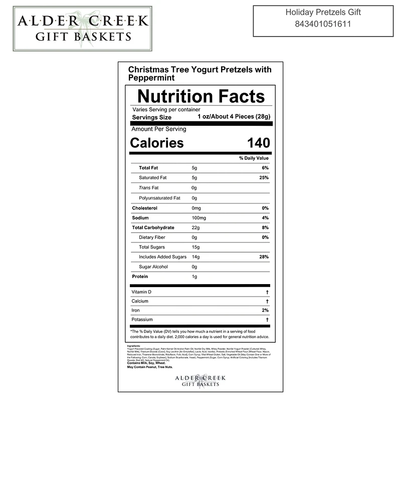 Alder Creek Gift Baskets Holiday Pretzels Gift Box