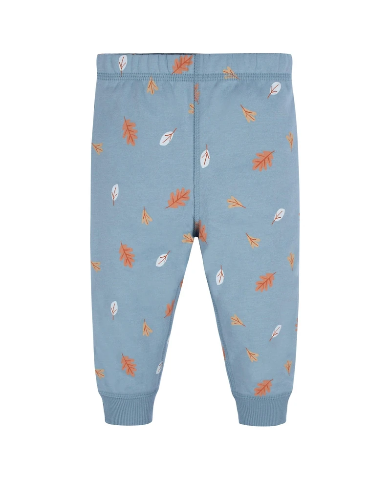 Gerber Toddler Boys Blue Leaves Sweatshirt & Pant Set