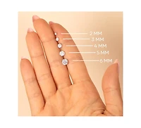 Solitaire Stud Earring 14K - 14k white gold