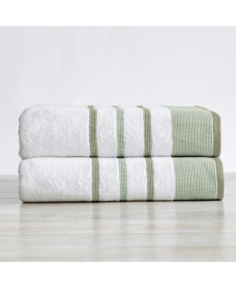 Linery & Co. Luxurious Cotton Decorative 2-Piece Bath Sheet Set
