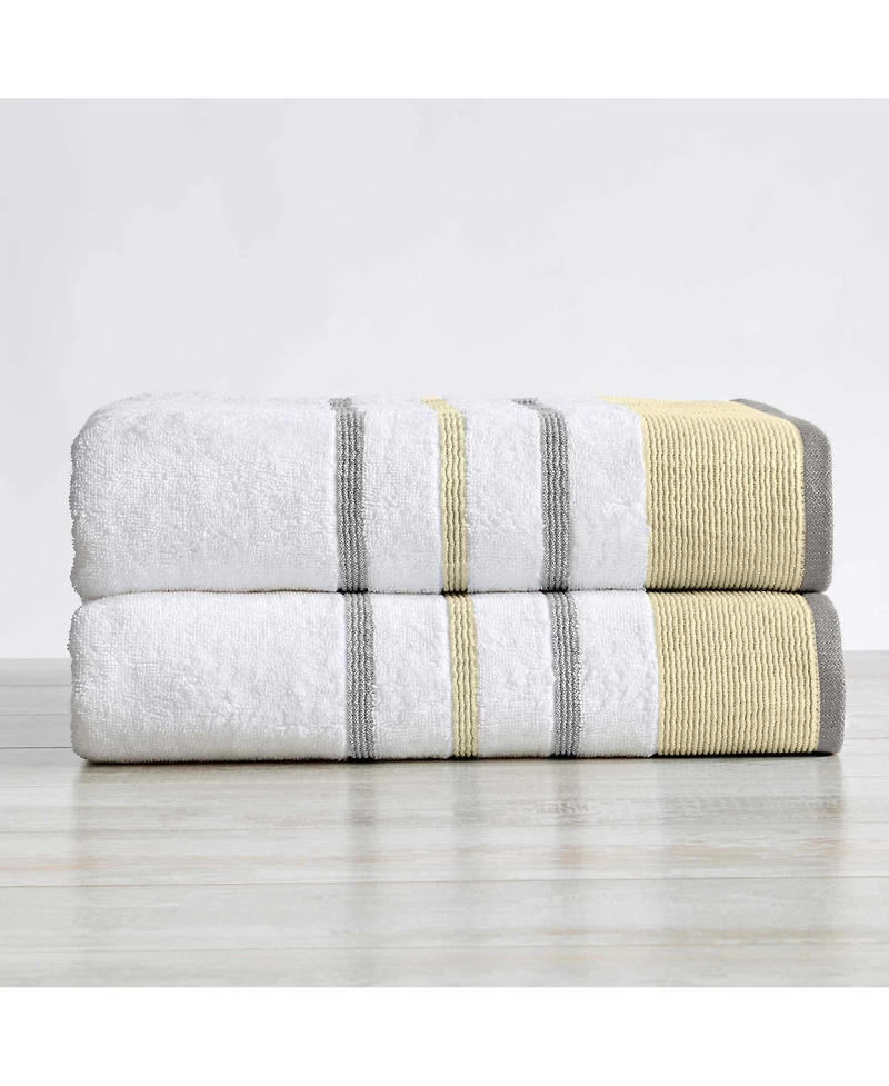 Linery & Co. Luxurious Cotton Decorative 2-Piece Bath Sheet Set