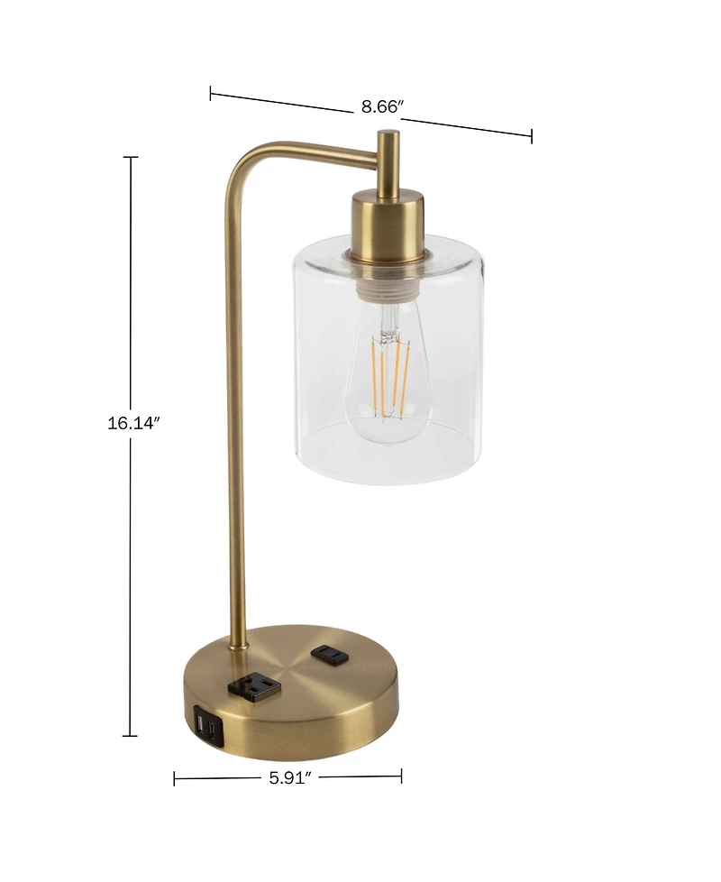 Lavish Home 16.14" Touch Control Table Lamp