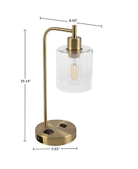 Lavish Home 16.14" Touch Control Table Lamp