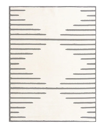 Bayshore Home Textured Tones Strings 9'x12' Area Rug