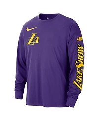 Nike Men's Purple Los Angeles Lakers 2024/25 City Edition Courtside Max90 Heavyweight Long Sleeve T-Shirt