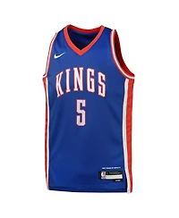 Nike Big Boys and Girls De'Aaron Fox Blue Sacramento Kings 2024/25 Swingman Player Jersey - City Edition
