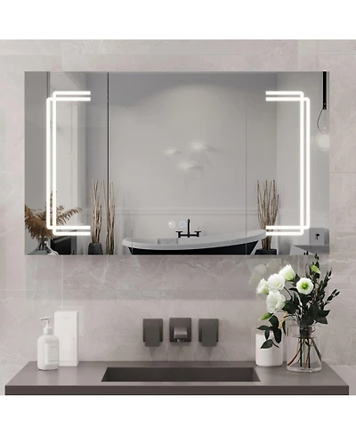 DeerValley 39'' W x 24'' H Led Lights Medicine Cabinets With Mirrors , Defogger, Dimmer, Bluetooth Speaker