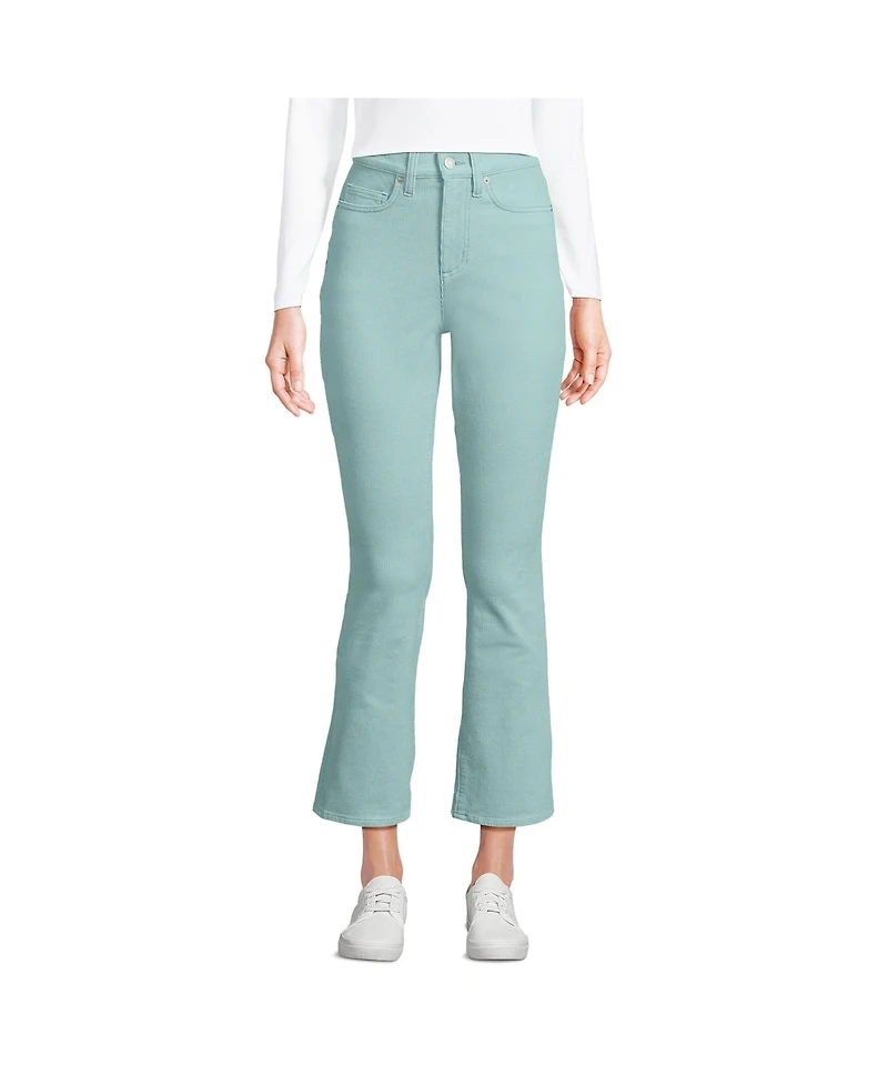 Lands' End Women's High Rise Corduroy Kick Crop Pants