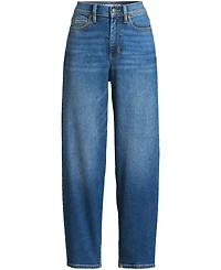Lands' End Women's Recover High Rise Barrel Leg Ankle Jeans