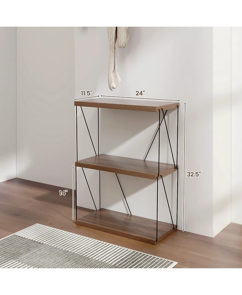 Gouun 3-Tier Multipurpose Display Rack with Metal Frame