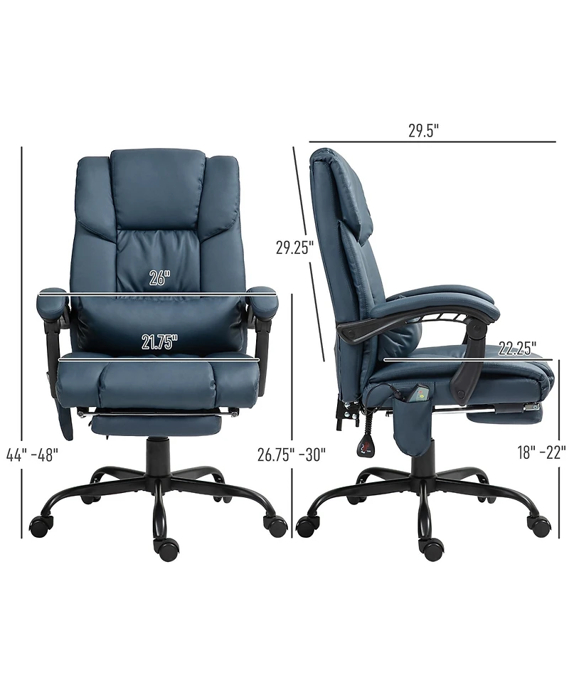 Vinsetto Massage Office Chair, Chair with 6 Vibration Points