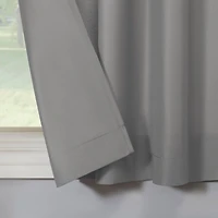 Martine Microfiber Semi-Sheer Rod Pocket Kitchen Curtain Valance Tiers Set
