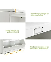 Gouun Kids Storage Unit Baby Toy Organizer Children Bookshelf Bookcase