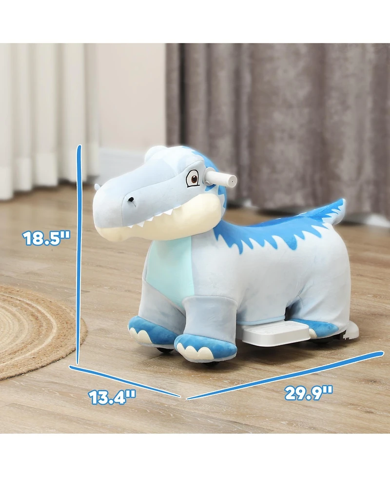 Qaba 6V Kids Electric Ride on Animal with Music Forward,