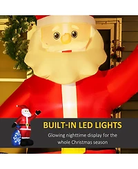 Outsunny 8' Inflatable Christmas Santa Claus with Gift Bag for Lawn Garden Party