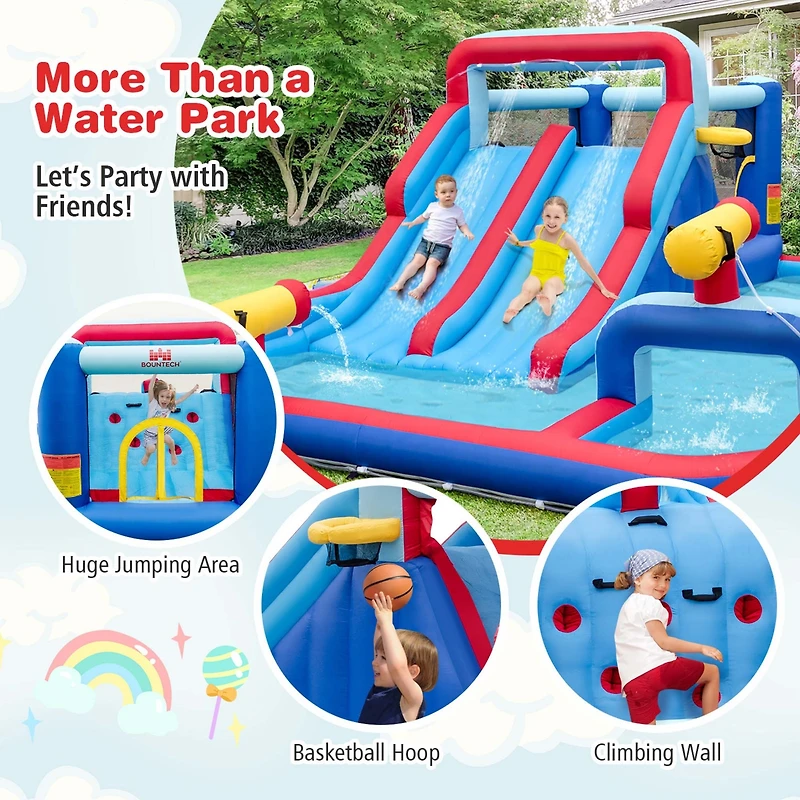 Inflatable Water Slide Park Kids Bounce House Climbing Jumping without Blower